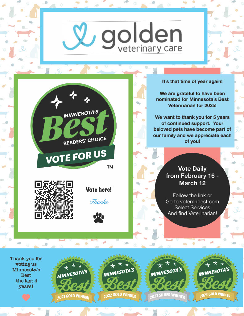 Golden Veterinary Care nominated for Minnesota's best in 2025